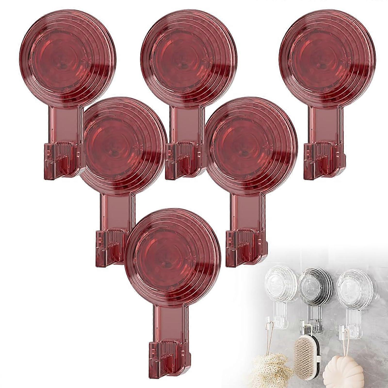6 PCS Suction Cup Hooks for Bathroom Door