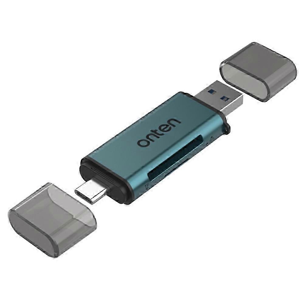 Type A ONTEN CR532 2-in-1 USB-A/USB-C to SD2.0/TF2.0 Card Reader Aluminum Alloy Dual Connector