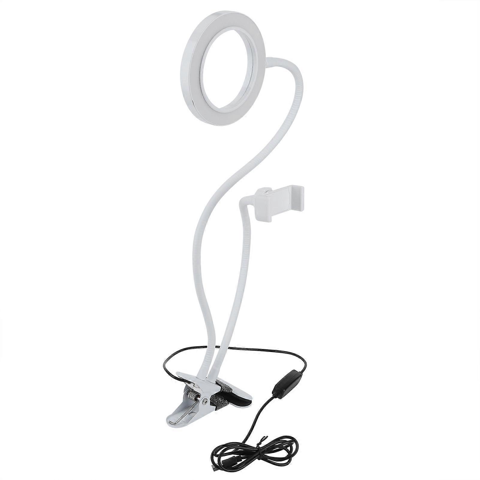 Selfie Ring Light with Cell Phone Holder Stand for Live Stream/Makeup LED Camera Lighting Dimmable