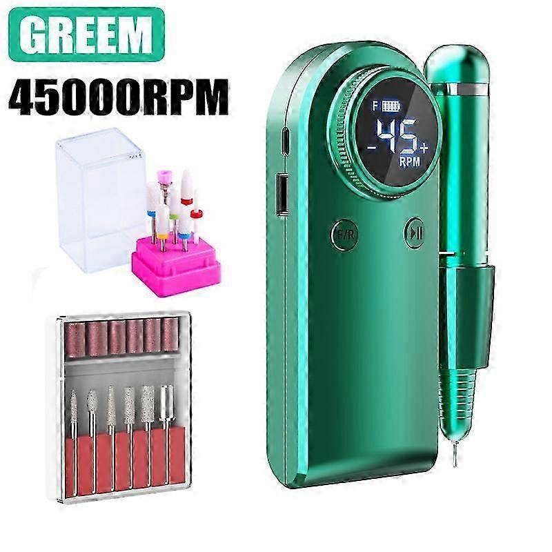 45000rpm Elektrikli Tırnak Matkap Profesyonel Manikür Makinesi Şarj Edilebilir Çivi Zımpara Seti Portatif Tırnak Salonu Parlatıcı Ekipmanları