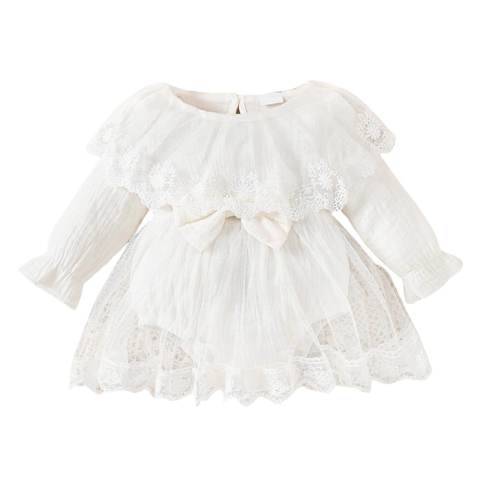 Spitzendetail Langarm Kleines Mädchen Bodysuit Langarm Kleines Mädchen Strampler Bequem Ausgezeichnet für den täglichen Gebrauch & Partys XL