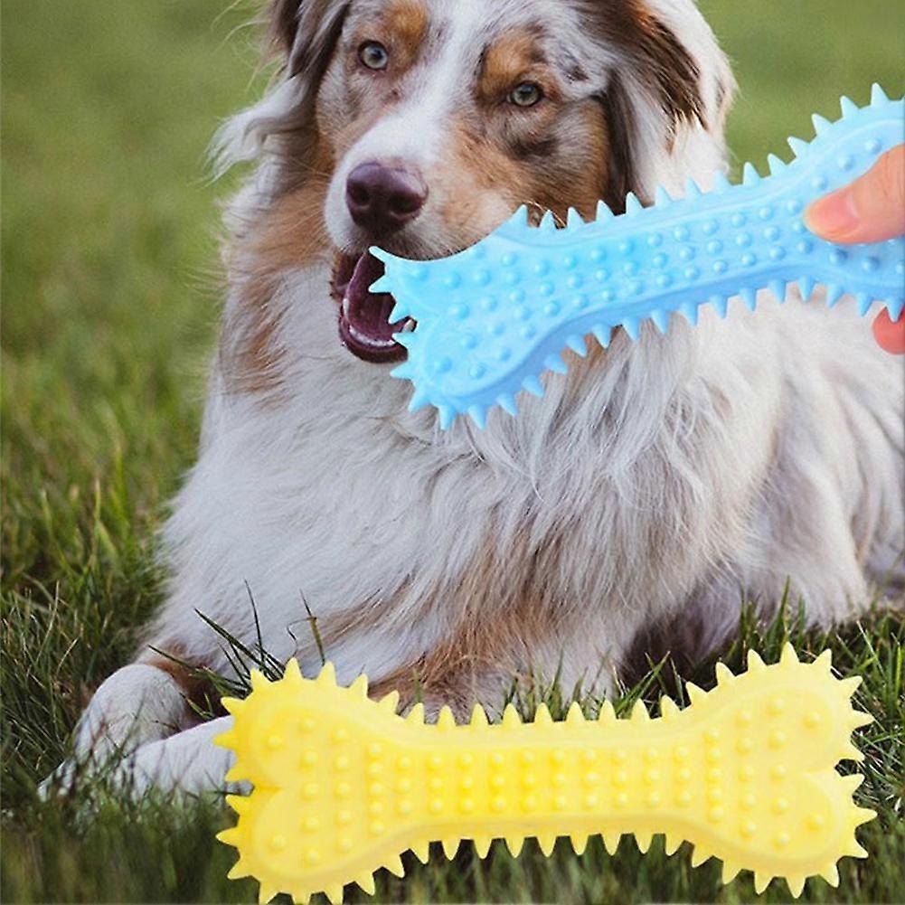 Pet Chew Toy Soft Rubber Bite-resistance Bone Shape Teeth Grinding Chewing Toys