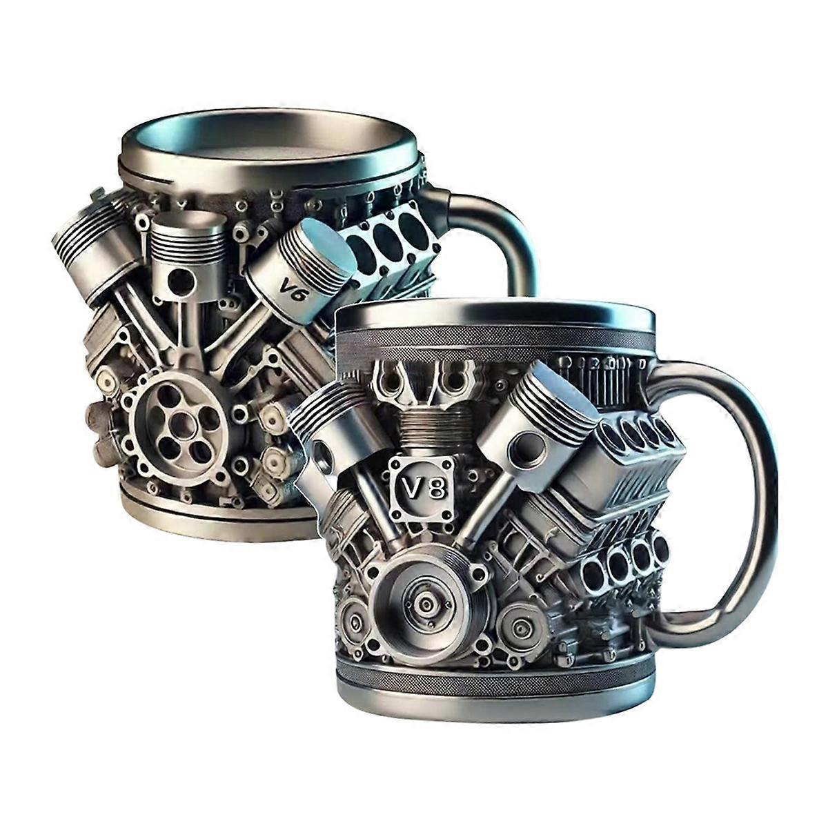 Engines Design Mug Engines Stainless Steel Cup Handmade