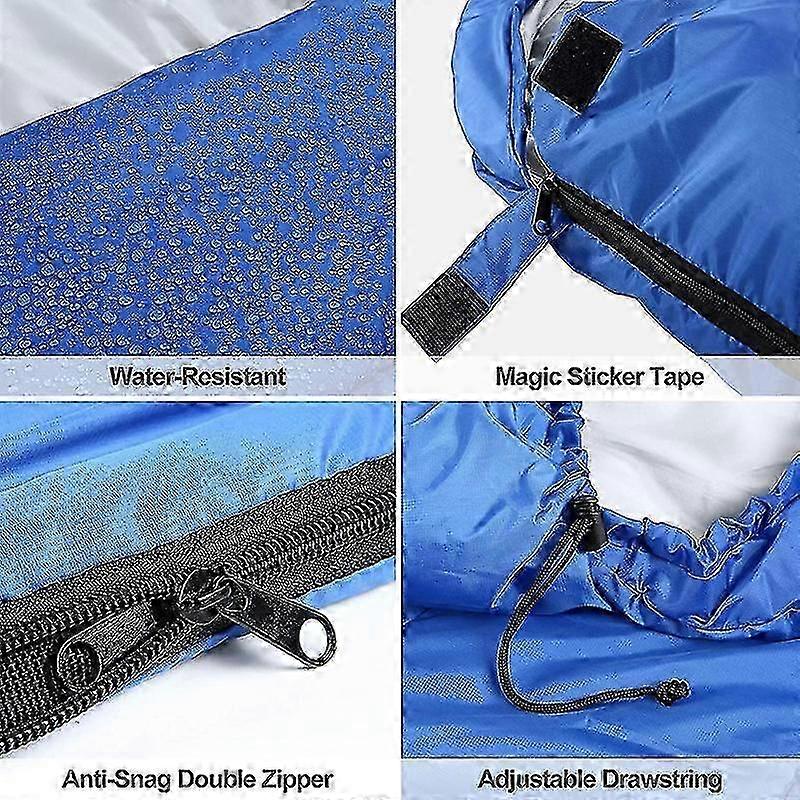 حقيبة النوم خفيفة الوزن التخييم للماء أكياس النوم سميكة الشتاء الدافئ حقيبة النوم الكبار