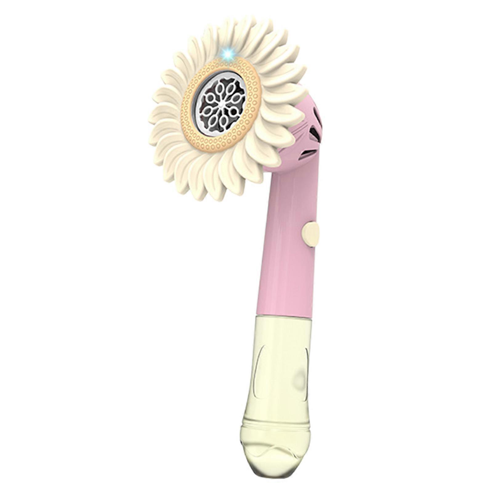Bubble Machine Sunflower Shape Handheld with Light for Toddlers Outdoor