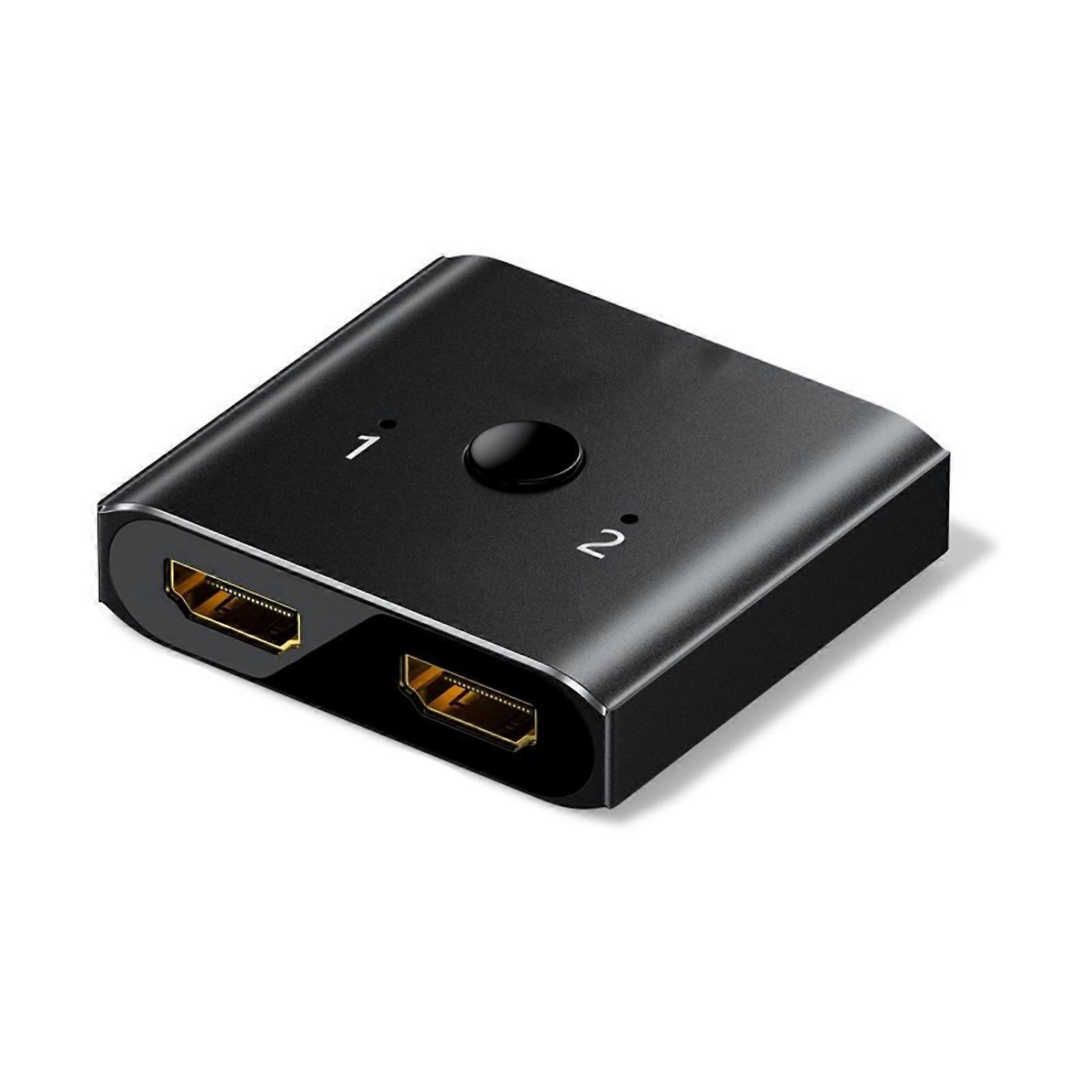 مقسم HDMI 4K@60Hz / 8K60Hz ثنائي الاتجاه HDMI محول تصميم مضغوط لأجهزة التلفزيون مربع ألعاب أجهزة الكمبيوتر المحمول 2in1Out