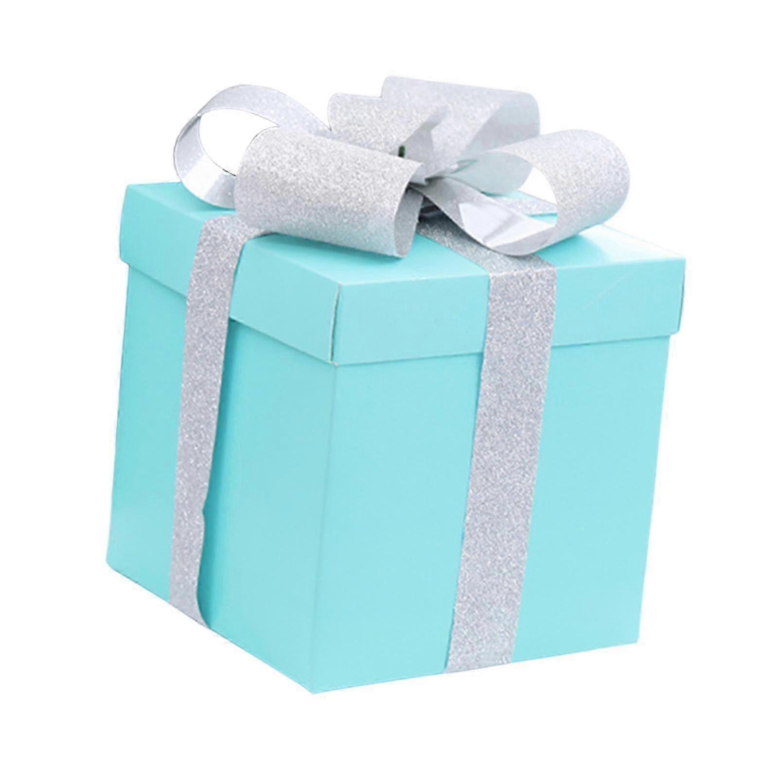 Christmas&Valentines Day Decorative Square Gift Box, Stackable Storage Organizer for Ornaments Decorations