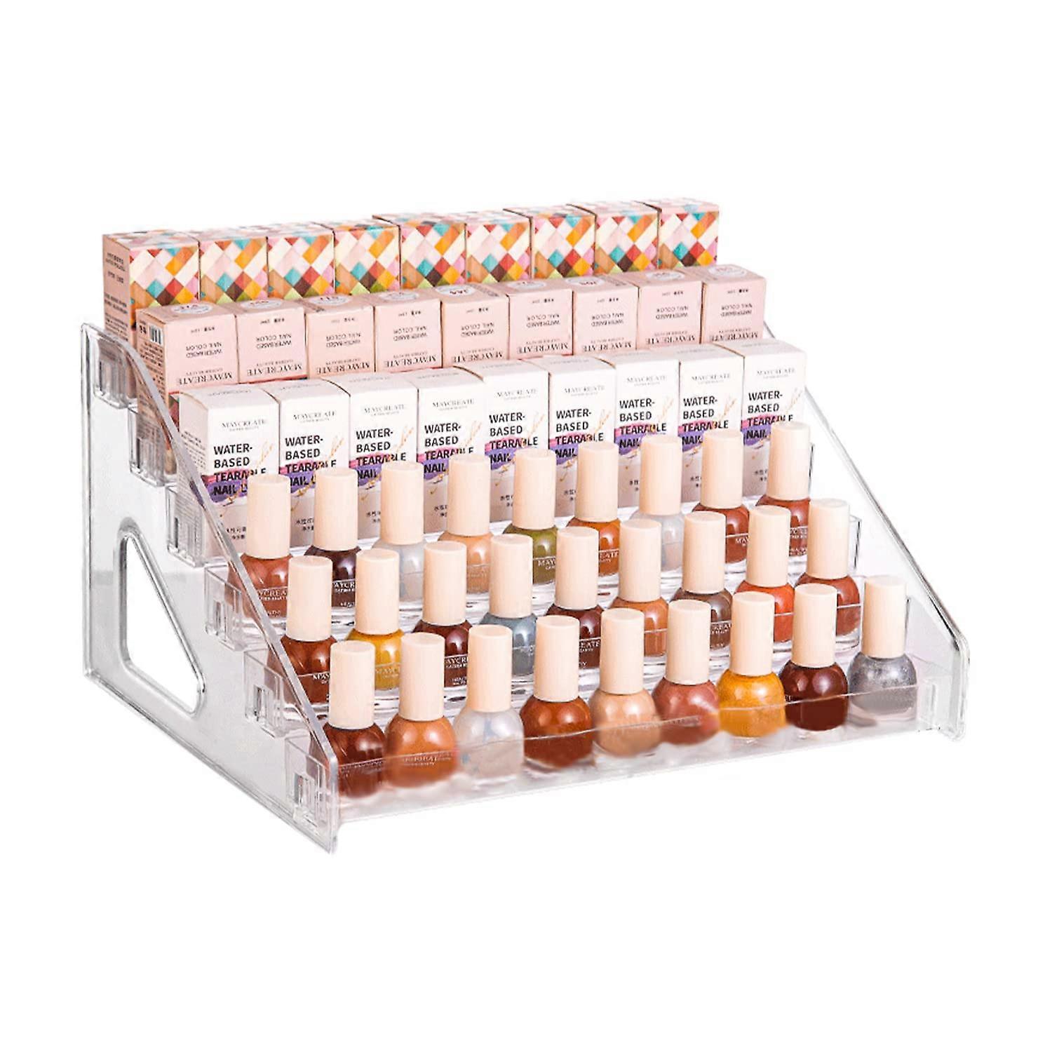 Nail Polish Organizer and Sunglasses Display - 6 Layer Clear Eyeglasses Storage and Essential Oils Holder