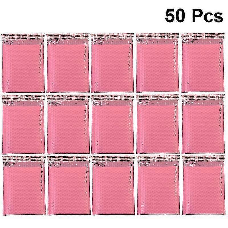 50pcs العملية فقاعة تخزين حقيبة مقاومة للصدمات التسليم السريع حقيبة التعبئة والتغليف فقاعة الحقيبة لمكتب متجر المنزل (الوردي، 15x11cm)