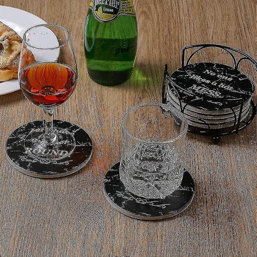 Natural Marbled Diatomaceous Earth Ceramic Absorbent Coaster Placemat Creative Stone Pattern Ceramic Coaster