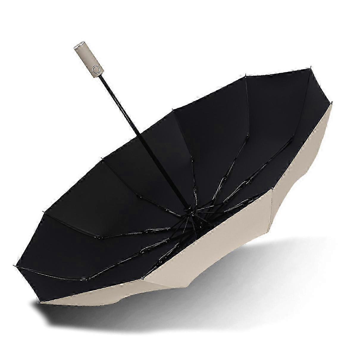 LM 10 Reinforced Bone Reverse Automatic Umbrella Windproof Rain and Sun Protection Umbrella for Traveling WHM