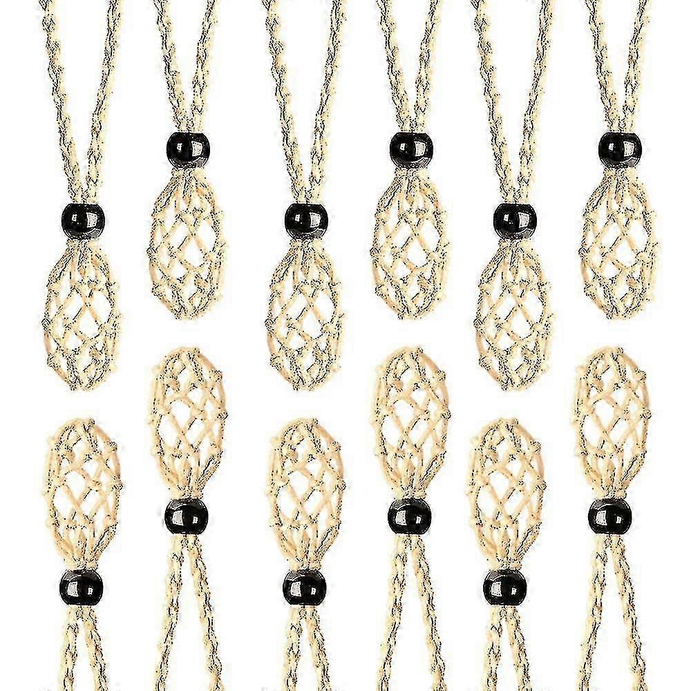 6Pcs Crystal Pendant Holder with Necklace Cord - Empty Stone Setting