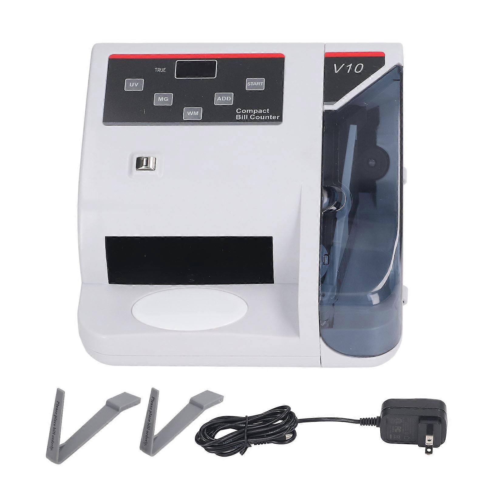 Portable Money Counter Bill Value Counting Machine Purple Light Currency Detection 100‑240V