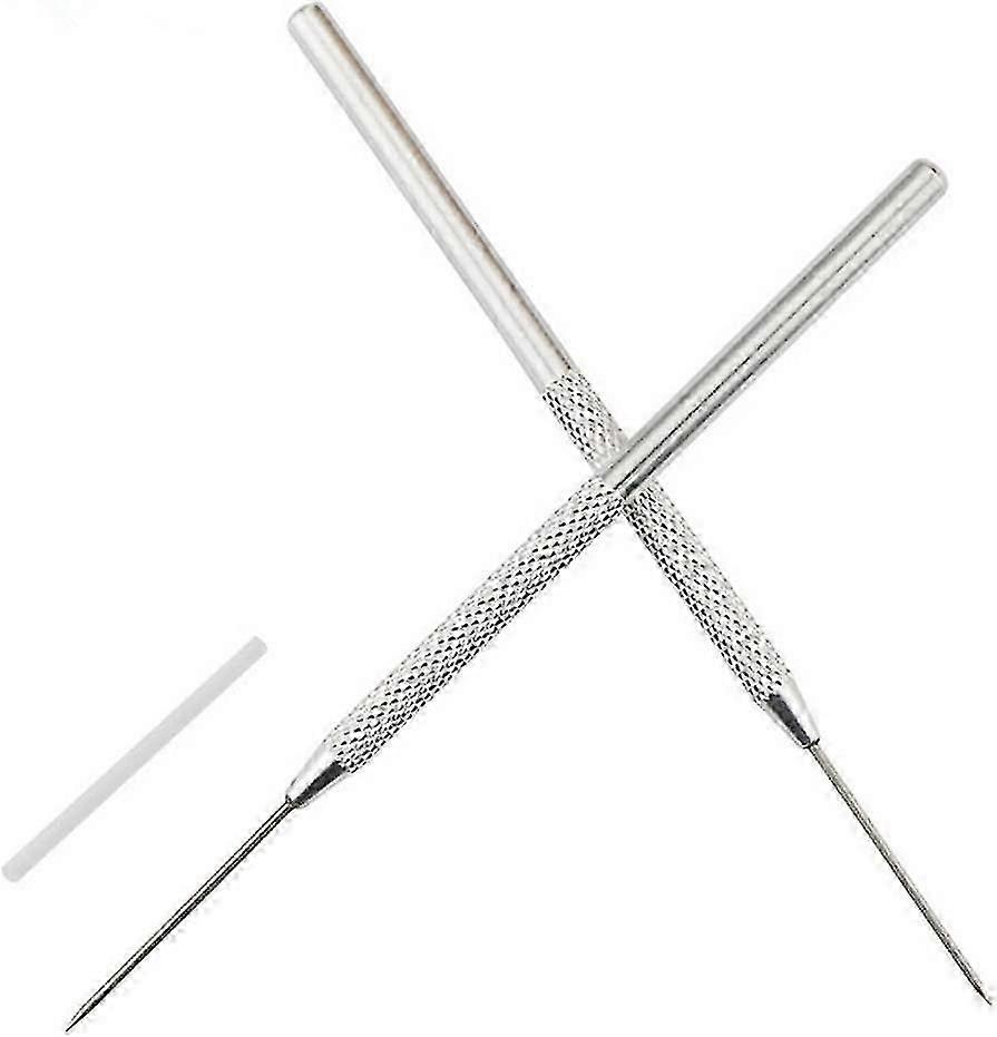 Clay Modeling Sculpture Polymer Clay Professional Needle Detailing Tool (silver) (2pcs)