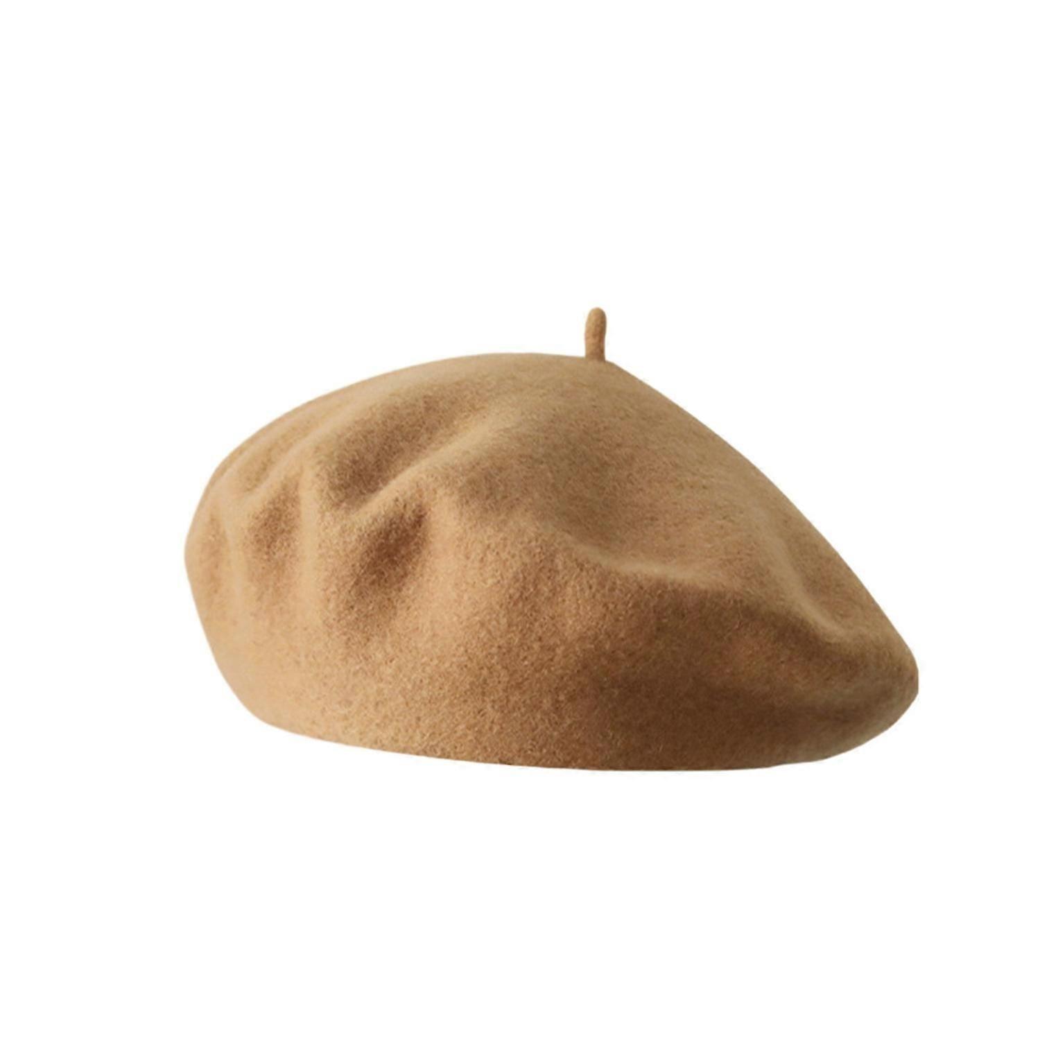 Beret Hat Solid Color High Elastic Super Soft Lightweight Thickened Decorative Polyester Autumn