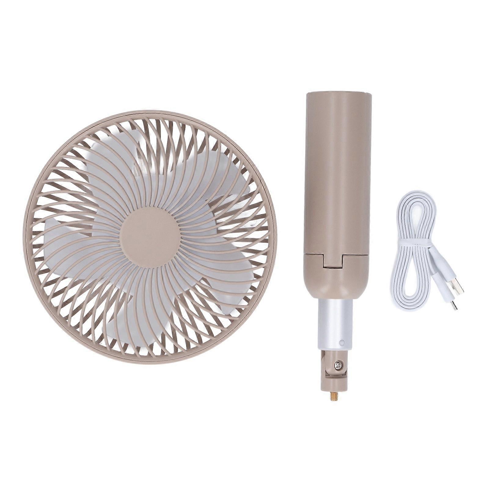 Desk Fan with Telescopic Support USB Rechargeable Portable Handheld Standing Fan for Office Outdoor