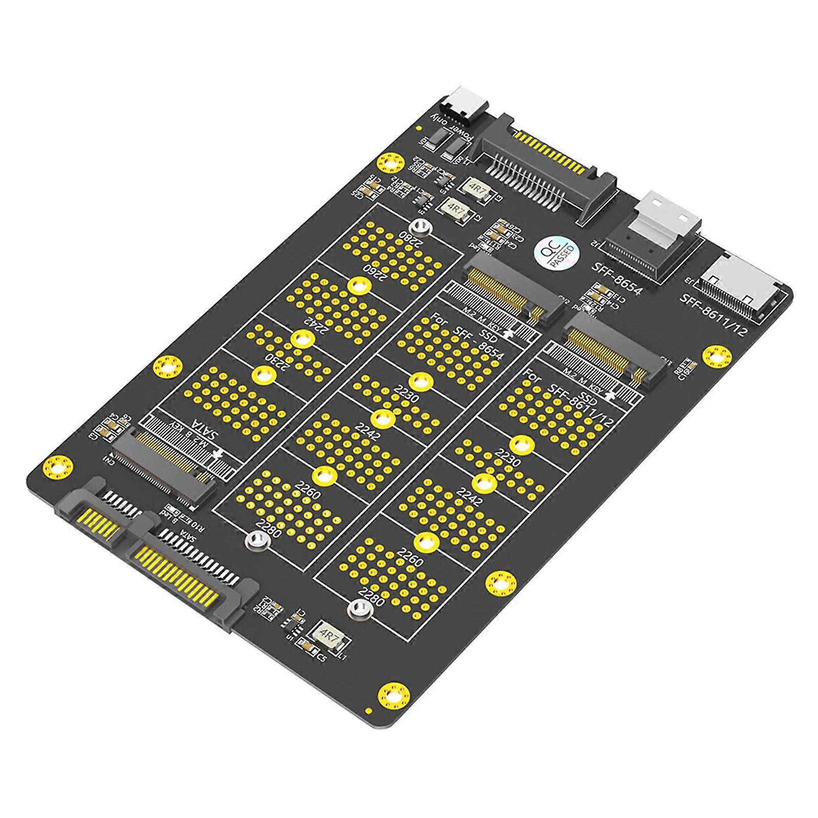 Soid Disks Converter for M.2 NVMe to SFF 8611 SFF 8654 8611 Applications Easy Installation Multicolor