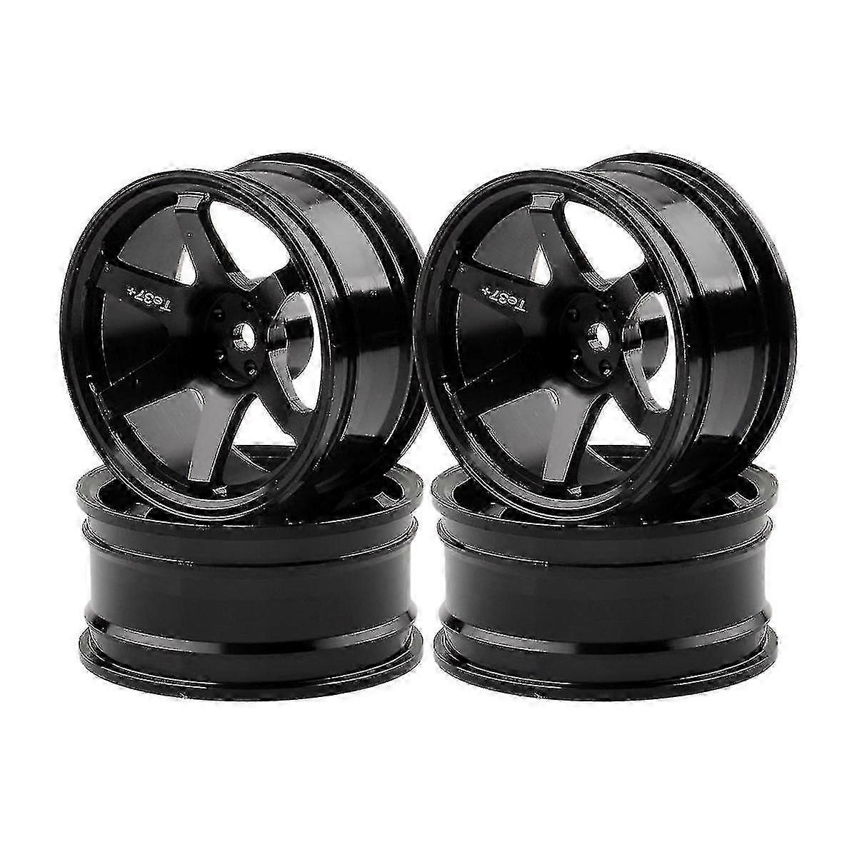 4p סגסוגת אלומיניום 6 דיבר חישוק גלגלים, שחור-C16