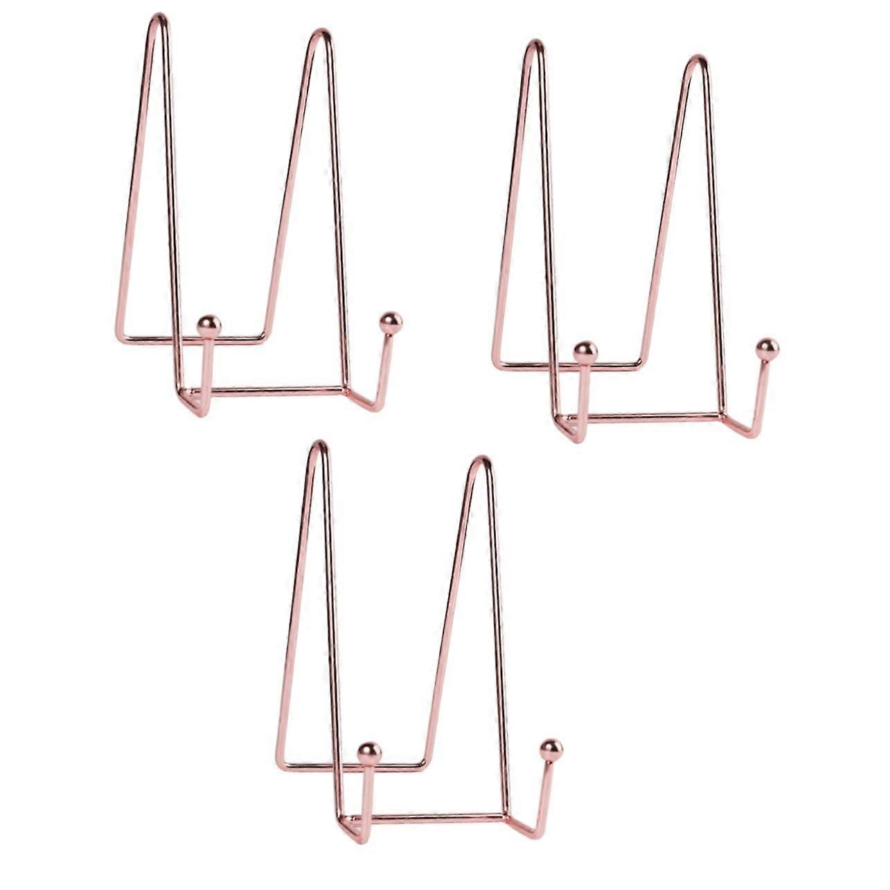 3pcs Iron Stand Display Easel Photo Holders for Tables, Frames, Magazines, Home Decor, Book and Picture Rack