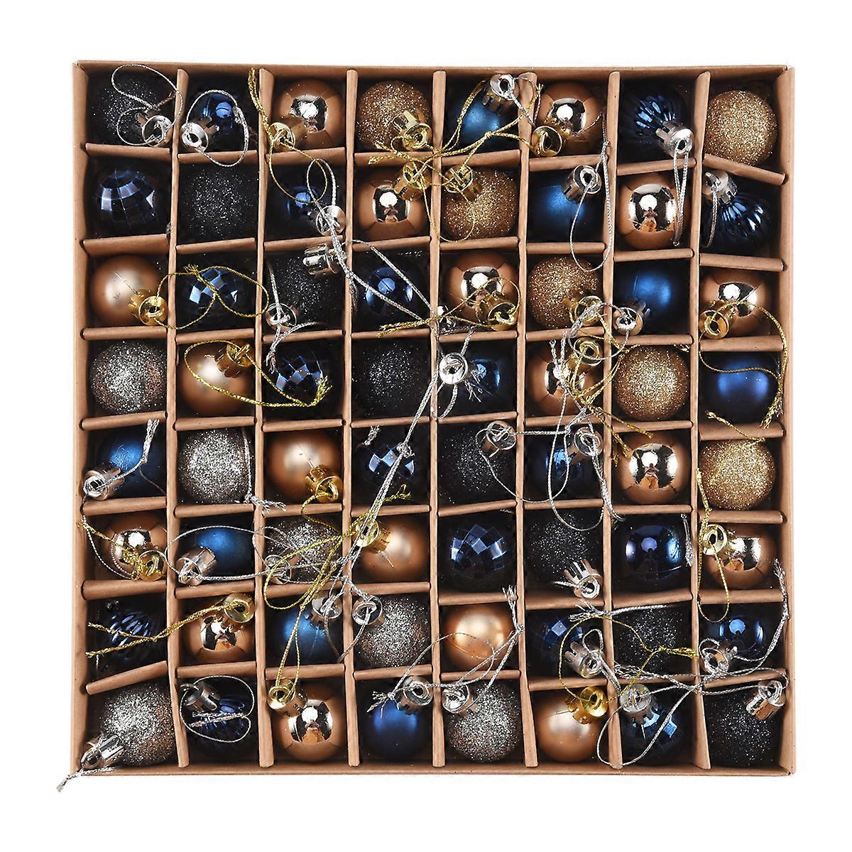 64 ks vianočné ozdoby darčeky gule na vianočný stromček -