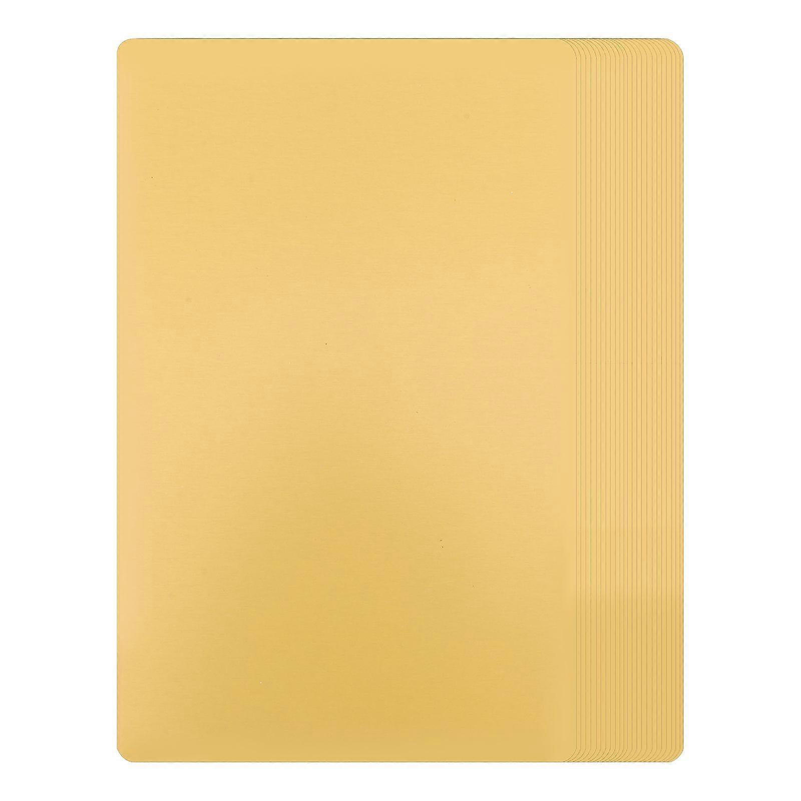 50pcs cartes de visite en métal vierges pour la gravure de cartes de visite en aluminium polyvalentes vierges plaques de plaque en aluminium de finition dorée