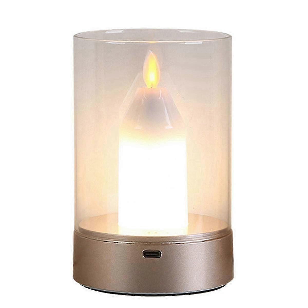 Rechargeable USB Flameless LED Candle Light with Dancing Flame Effect for Home Decor