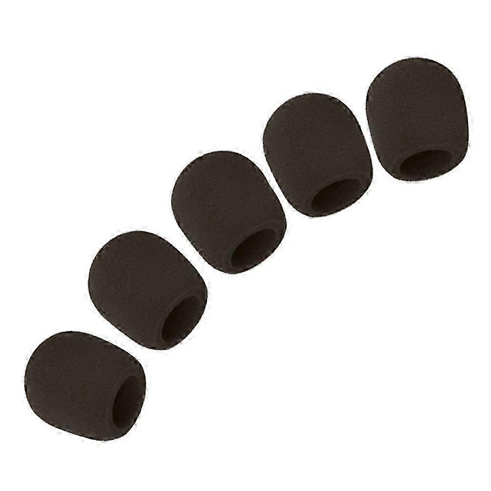 5-Pack Black Foam Ball Microphone Windscreen Covers Pop Filter