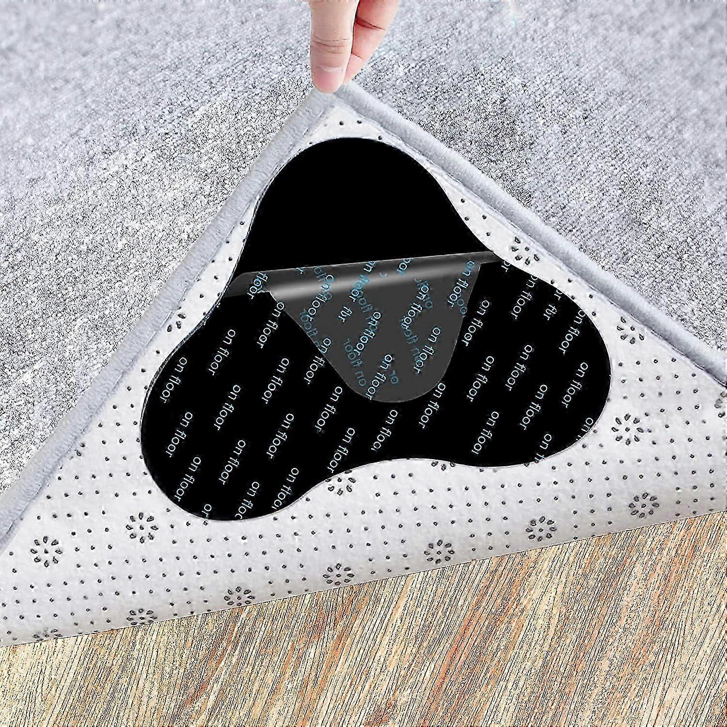 12 Pcs Rug Tape, Non Slip Rug Gripper for Hardwood Floors and Tiles