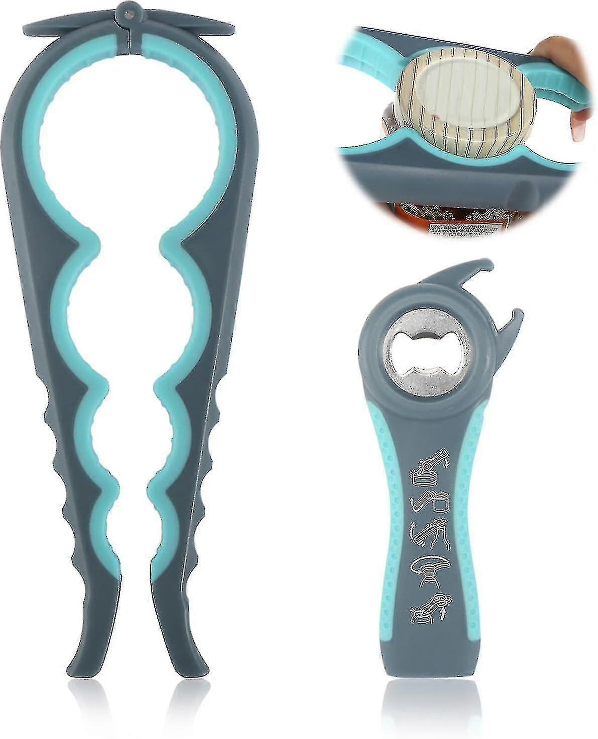 Multifunctional Bottle Opener for Cans, Jars, and Screw Caps