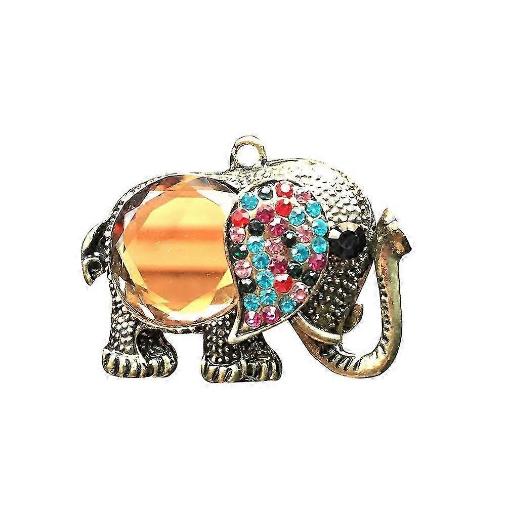 Clip Style Car Perfume Base Elephant Shape Colorful Rhinestone Decor Aromatherapy Solid Perfume Diff