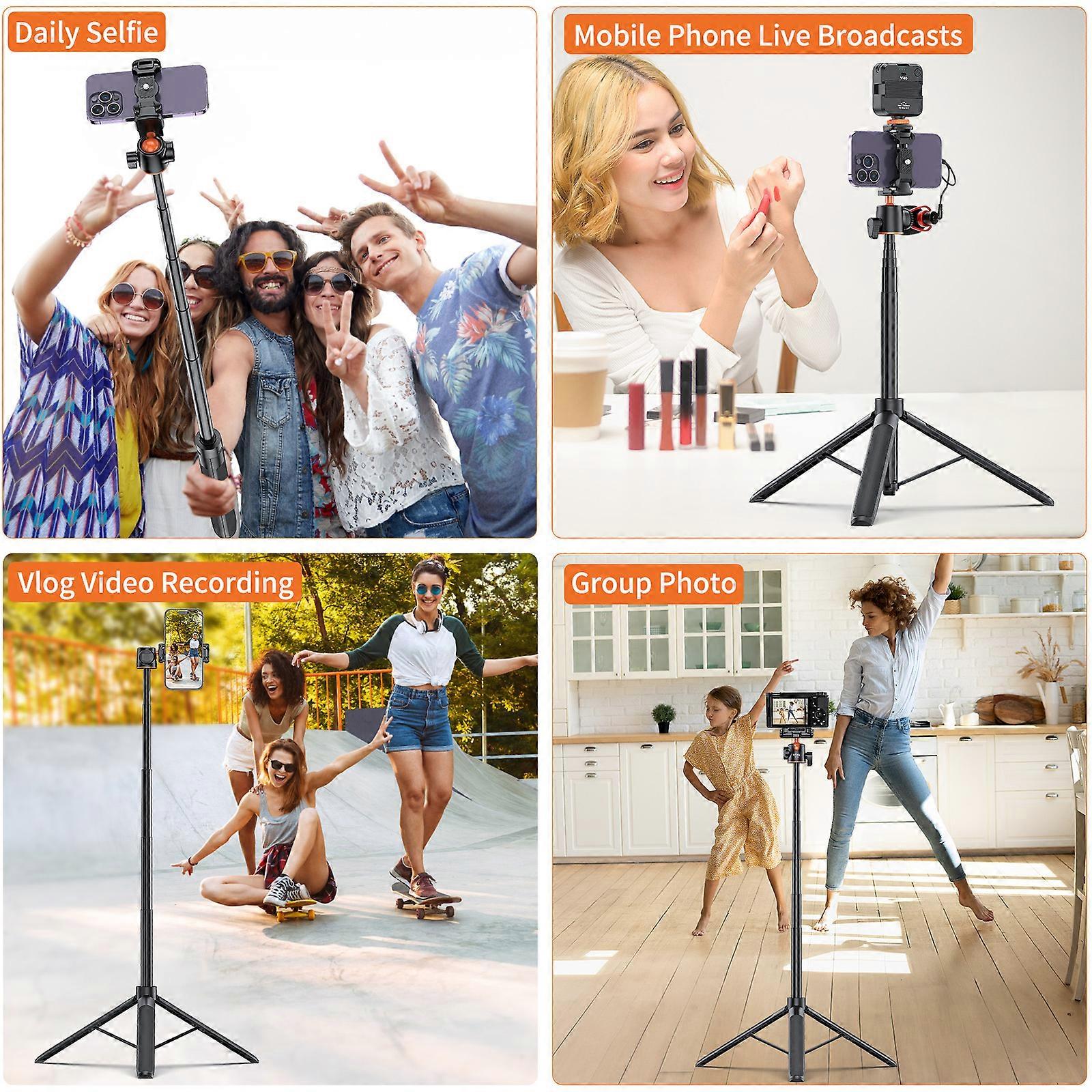 2-in-1 Extendable Selfie Stick Tripod for iPhone - Portable, Flexible, and Versatile