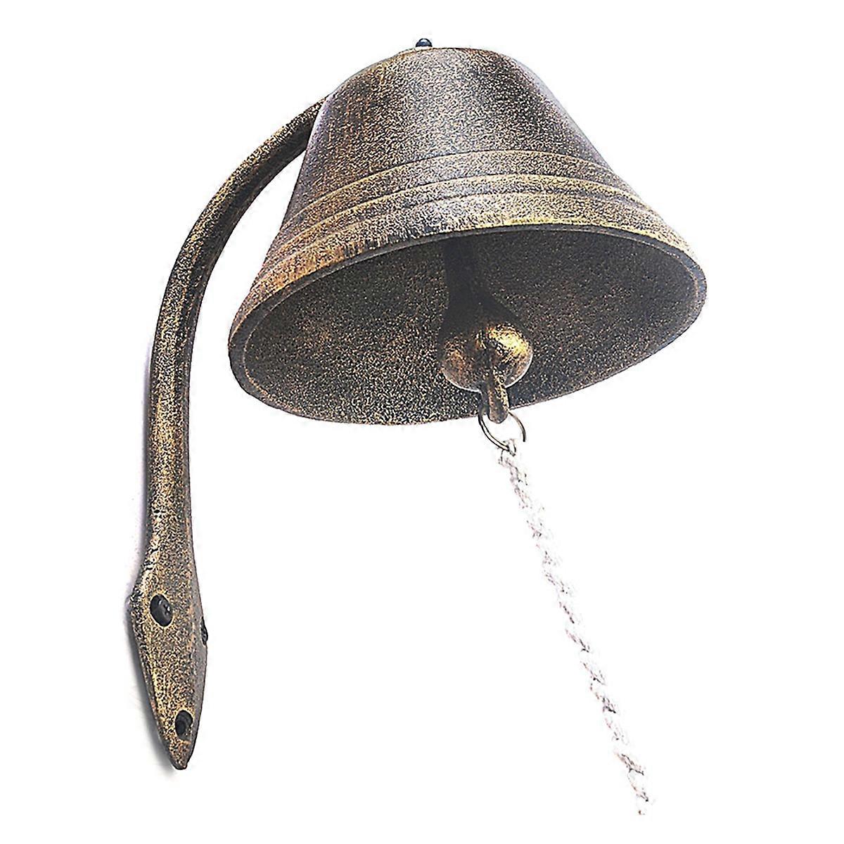 Garden Knocker Rustic Welcome Entrance Wall Bell Iron Doorbell
