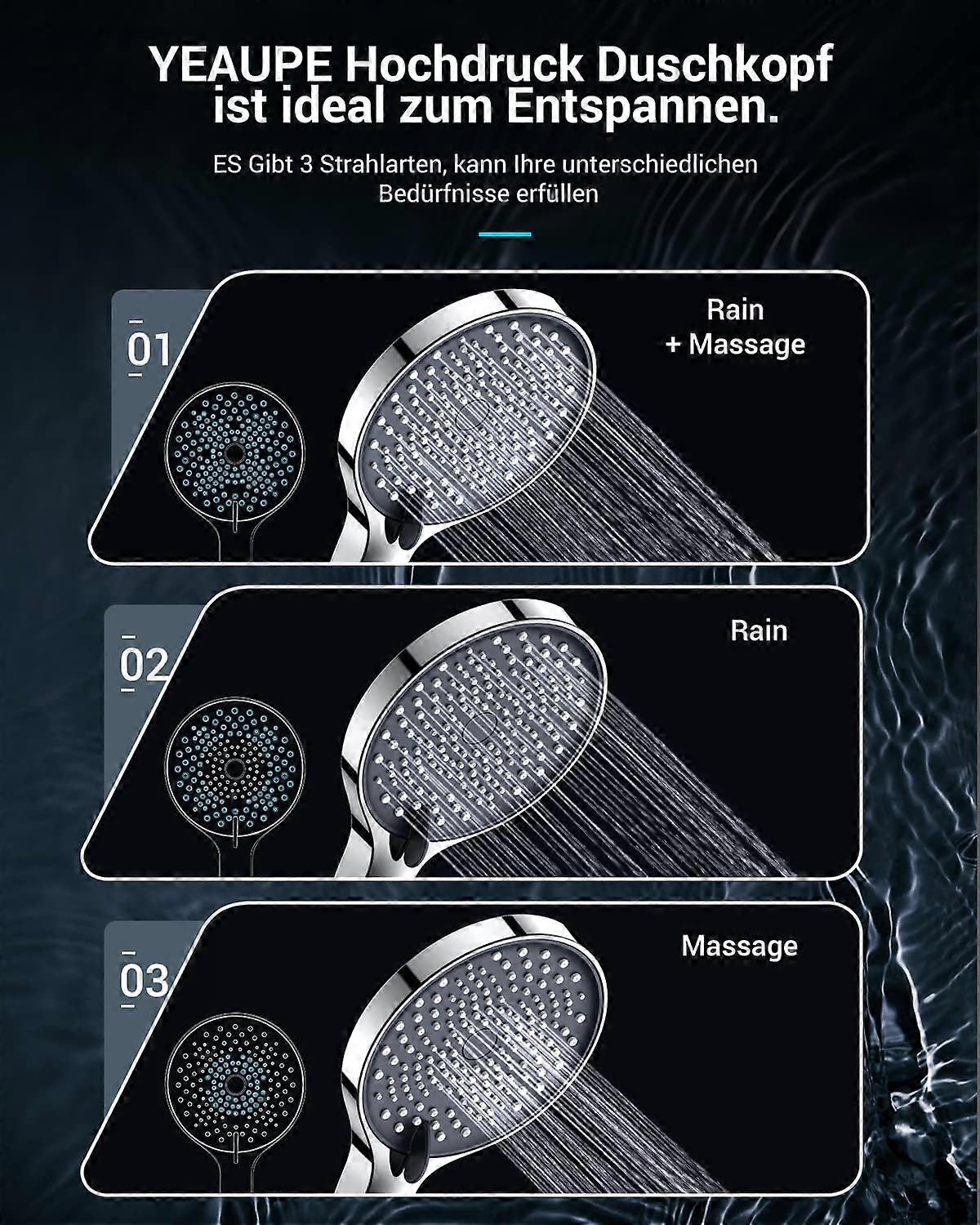Water-saving shower head, large shower head, galvanized hand shower head
