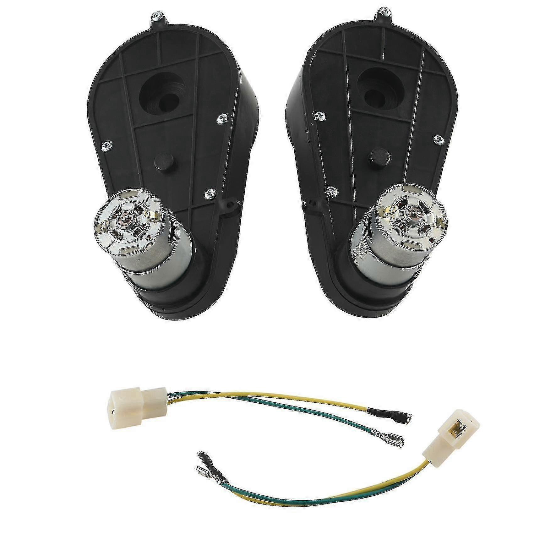 2個550ユニバーサル12V DCモーターギアボックス子供用電気自動車 - ブラック