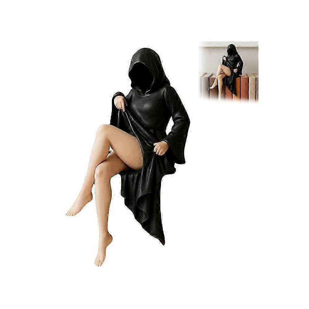 Mysterious Statue - Resin Statue Gothic Decor, Mysterious Bookshelf Sculpture