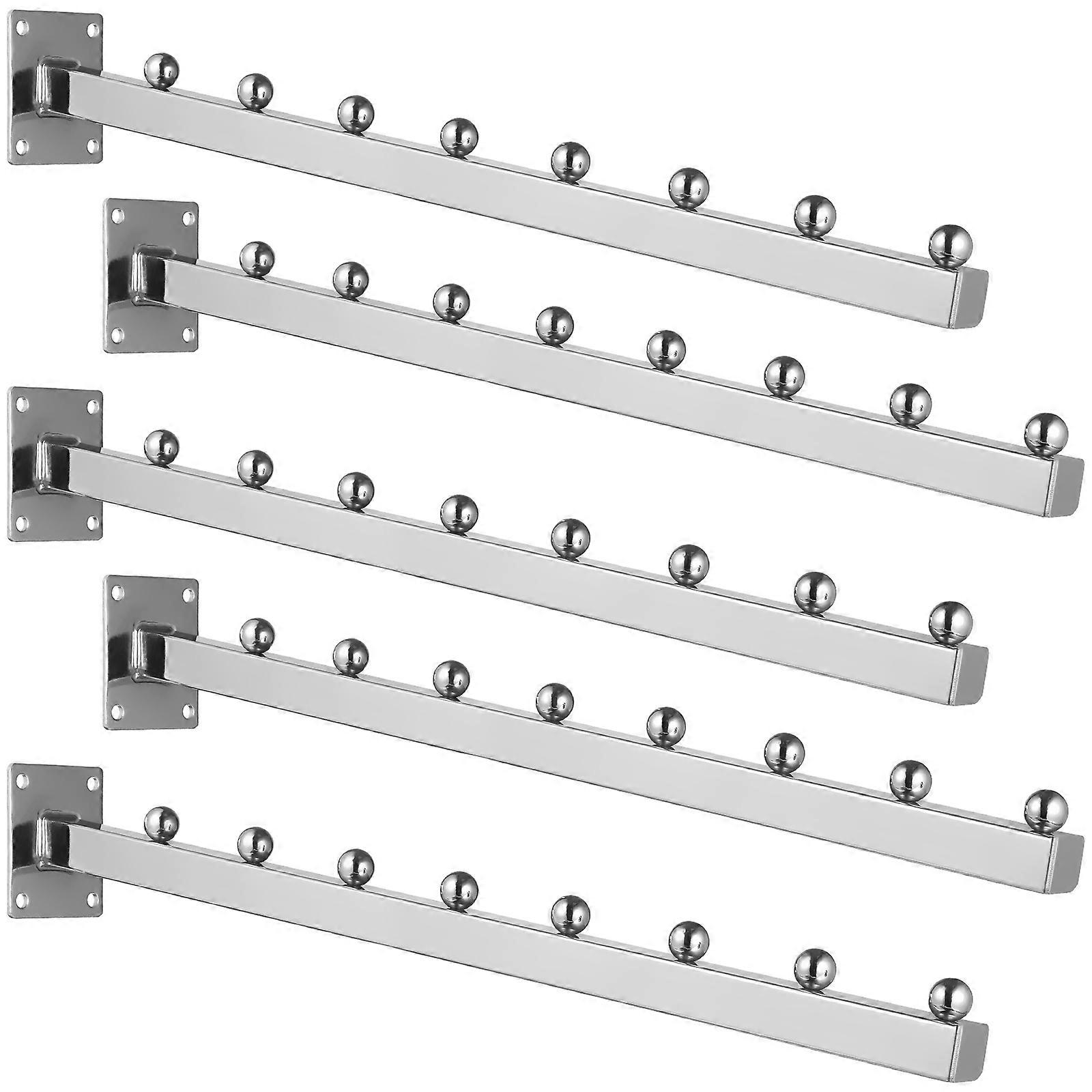 5 Pcs Wall Mounted Clothes Racks Hanger Rods for Organizing