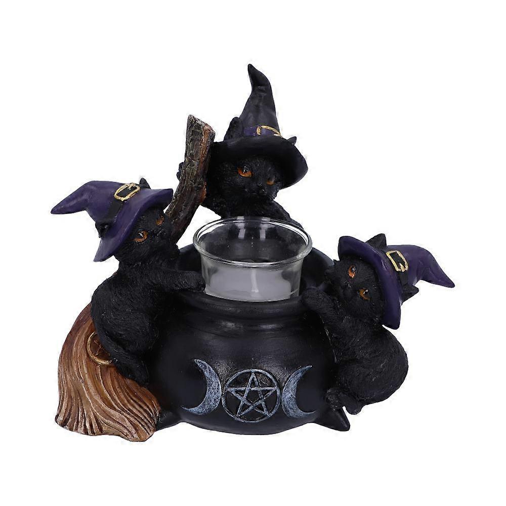 Familiar Cauldron Black Cat Candle Holder 125cm