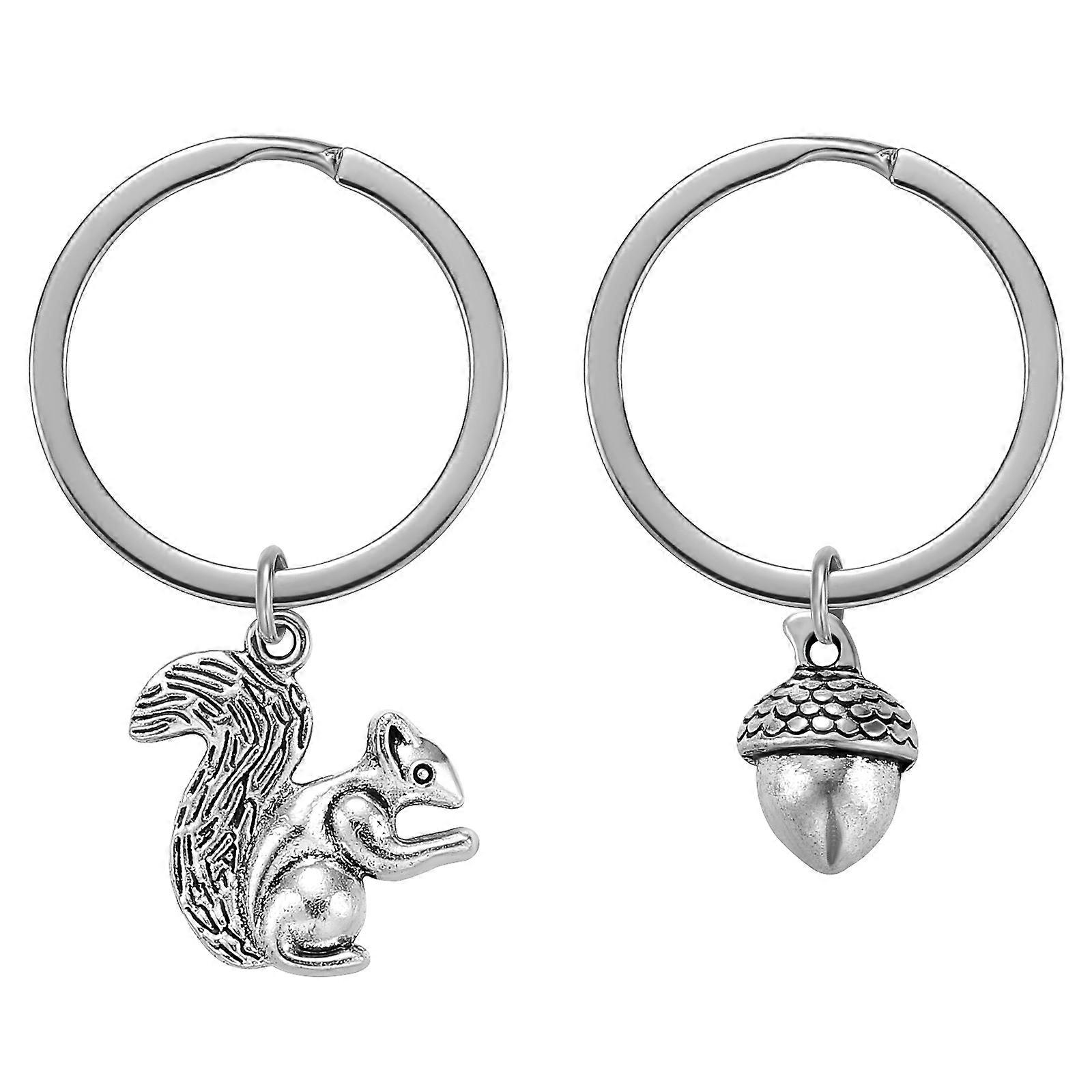 Squirrel and Acorn Pendant Keychains, , Fits Various Occasions