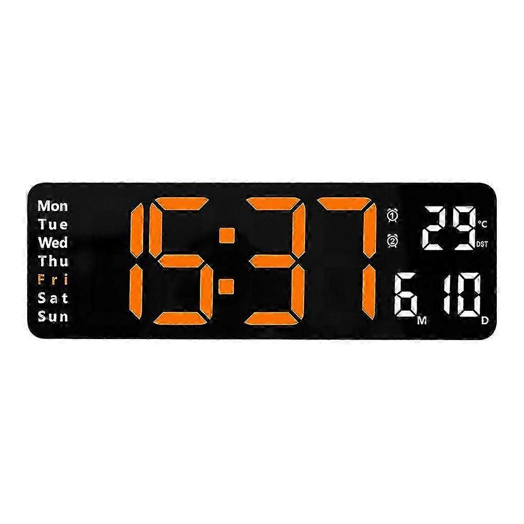 Digital Wall Clock Alarm Clock Remote Control Power Off Memory Table Decor Multi-color Optional