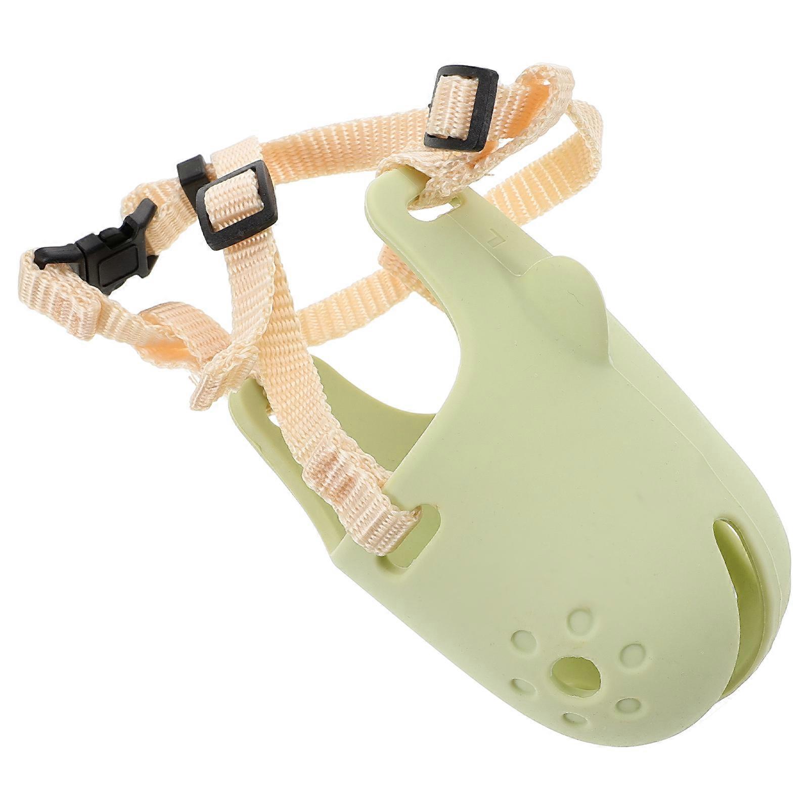Dog Muzzles Basket Shape Muzzle for Corgis with Adjustable Strap for Walking Vet Visits PE Material Anti-Chewing Protection 3.9 3.3 3.1in 1Pack