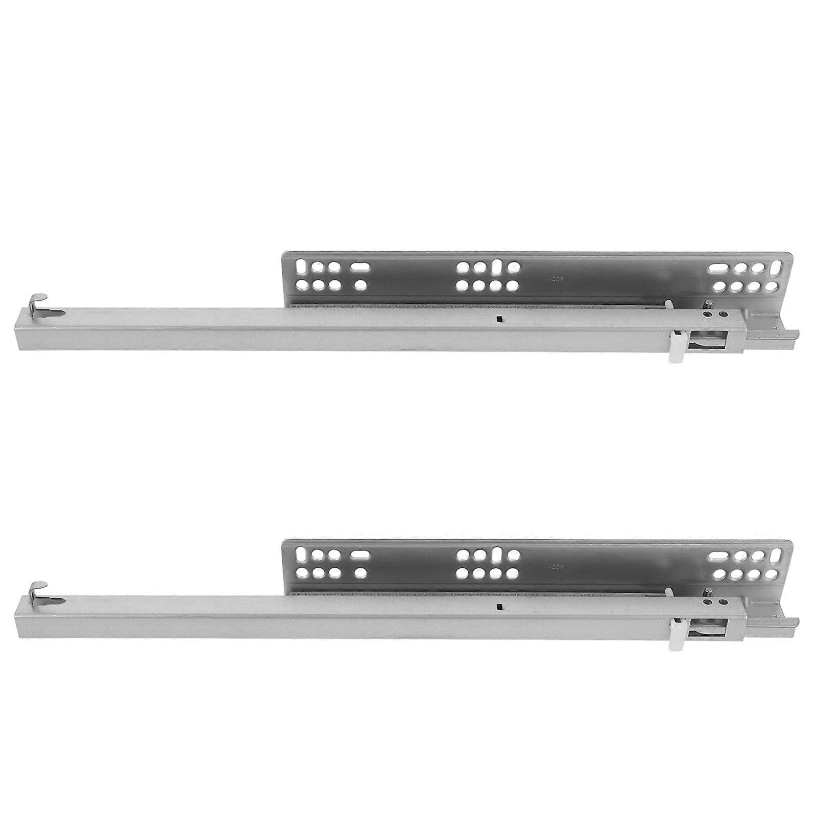Bottom Mount Detachable Drawer Glides Replacement Sliding Silent Rails Guides Accessories Runners Dampers Kitchen Shelf Track Silver