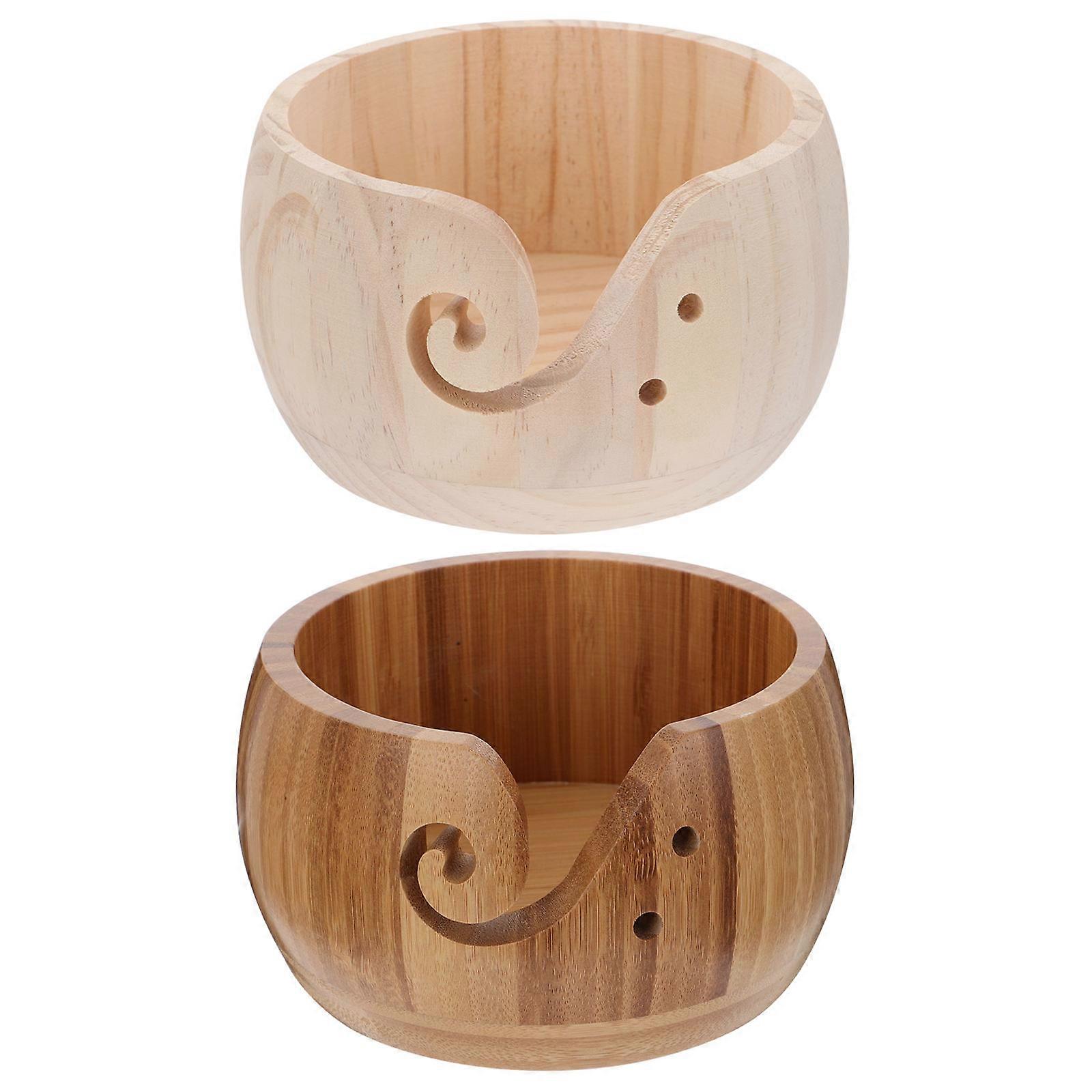 Creative Yarn Storage Bowl for Knitting and Crocheting with Smooth Plastic Design Assorted Color
