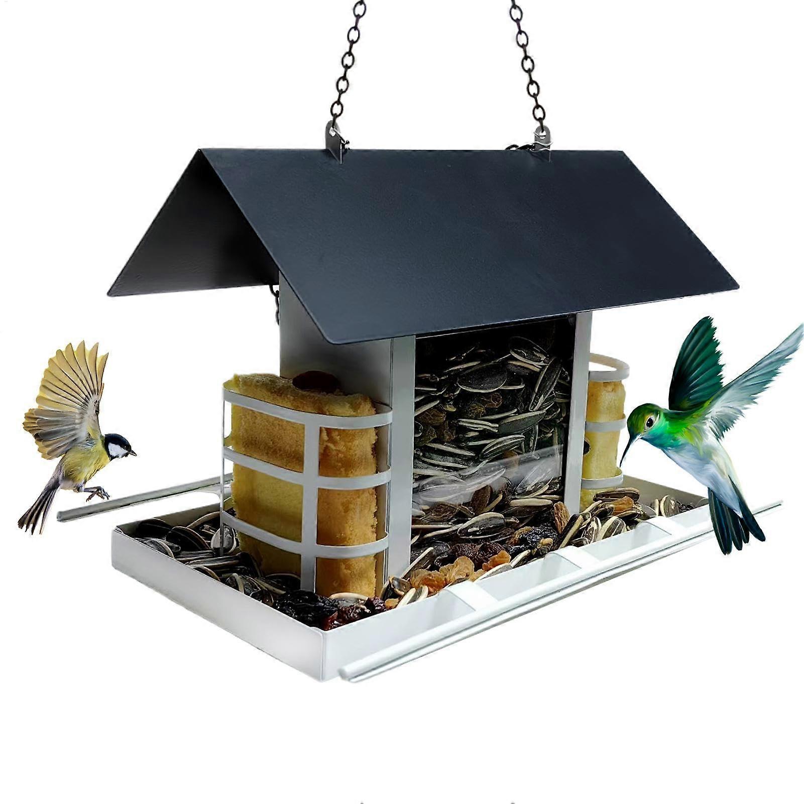 Bird Feeder Weatherproof Hummingbird House 360 Degree Feeding Container