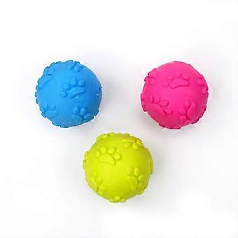 Hundespielzeugbälle, Sound-Spielzeugbälle, Hundespielzeug-Kauball, Welpenbackenzahn-Reinigungsball, für kleine und mittlere Hunde