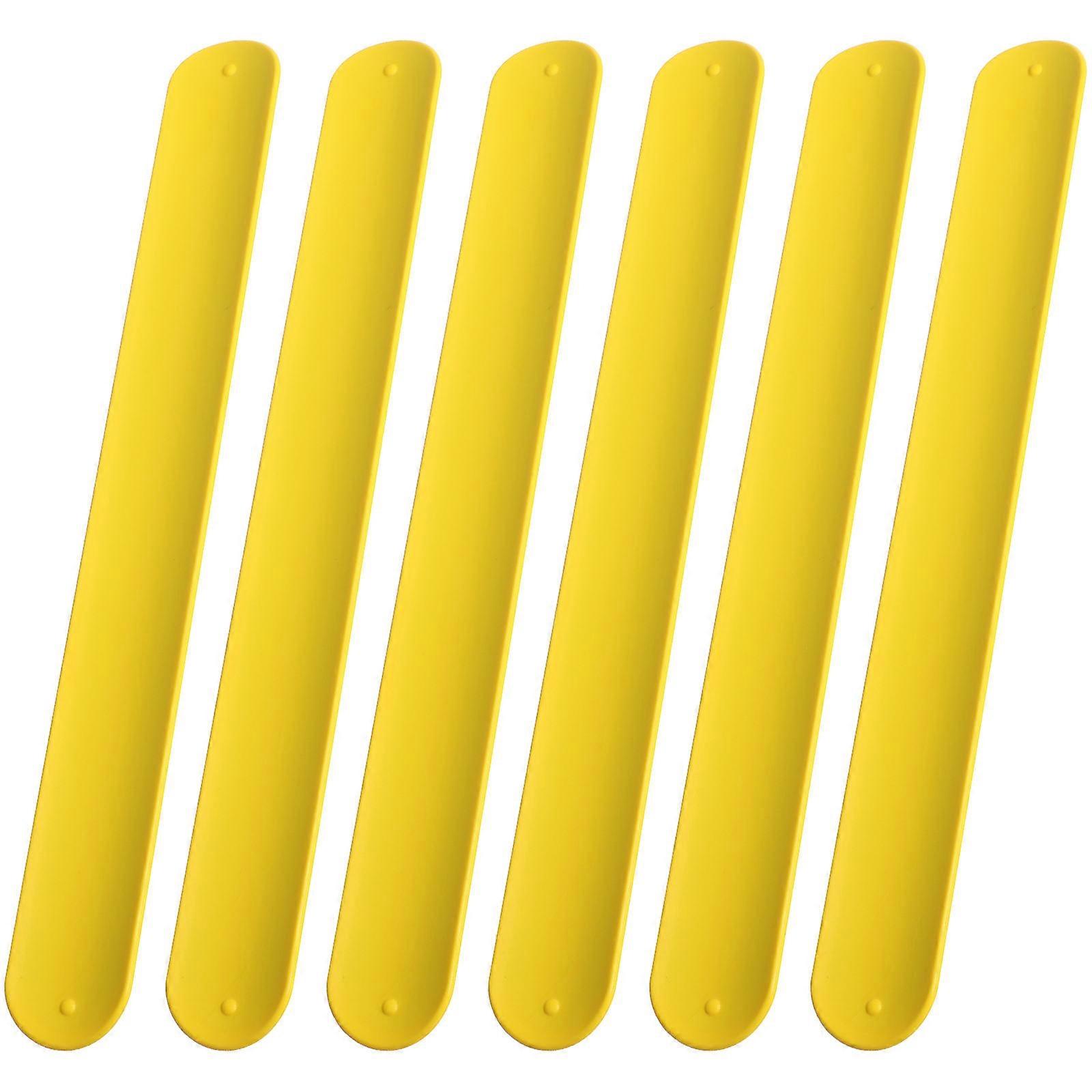 Here's a polished and engaging product description based on your input:
**10pcs Yellow Silicone Slap Bracelets – Fun & Safe Party Favors for Boys