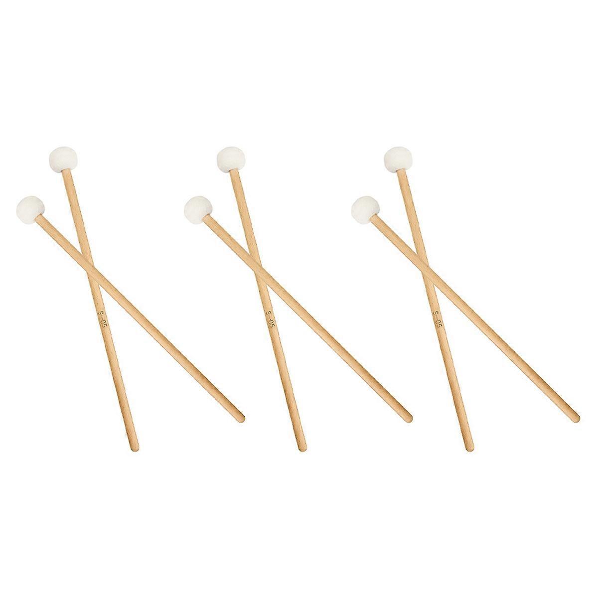 2 Pieces Mallet Soft Hammer Sticks Mallets Rods Felt Hammer 385mm