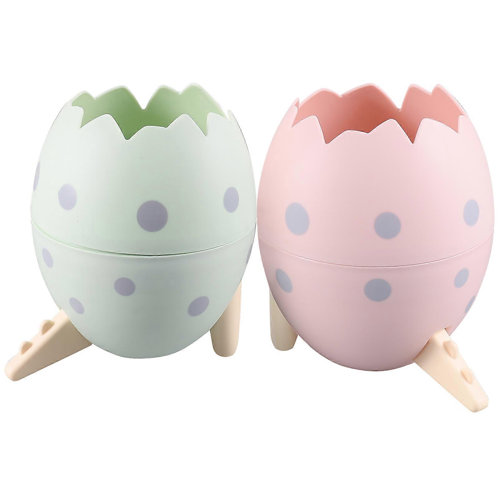 Pen Holder For Desk Unique Dinosaur Egg Shape Cartoon Desk Decors 11.5x10x10cm 2Pcs PP Material