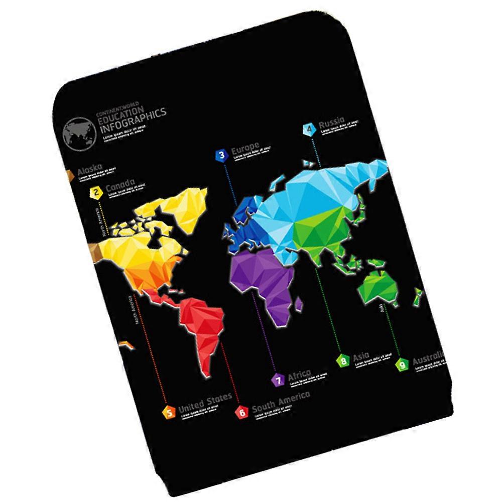 Dustproof and Scratch Protection Luggage Cover Protector World Map Pattern Multi Color M Size 1Pack