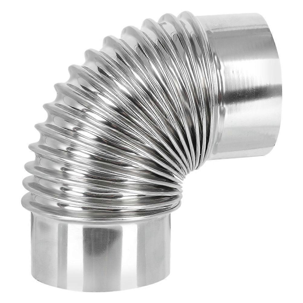 Stainless Steel Flexible Elbow Vent Hose for Chimney Flue, Easy Install, Reduced Air Resistance for Home and Garden