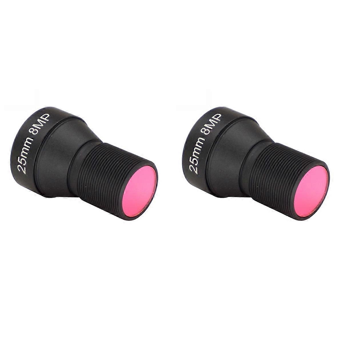2X HD 4K 8MP CCTV Lens 25MM M12 Mount Low Distortion Aperture F1.6 Format 1/1.8inch with 650nm IR Fi